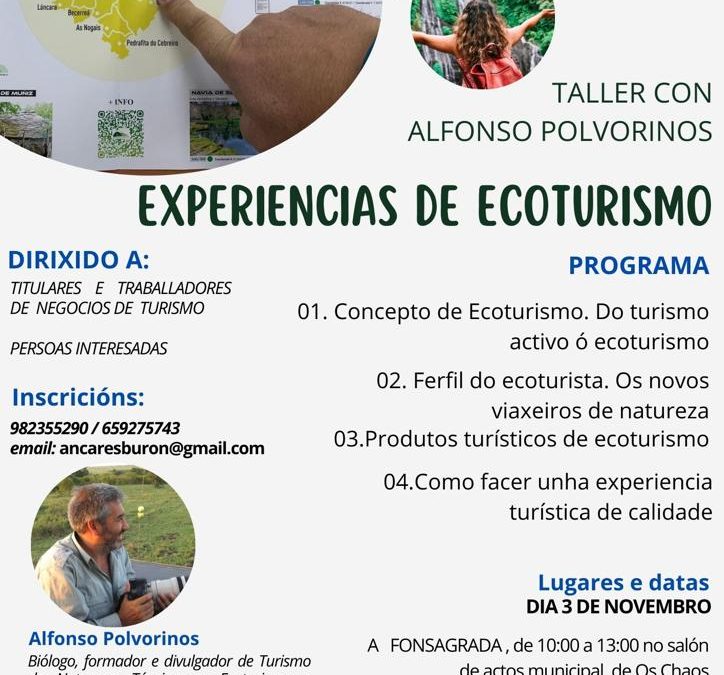 Taller sobre experiencias de ecoturismo con Alfonso Polvorinos.