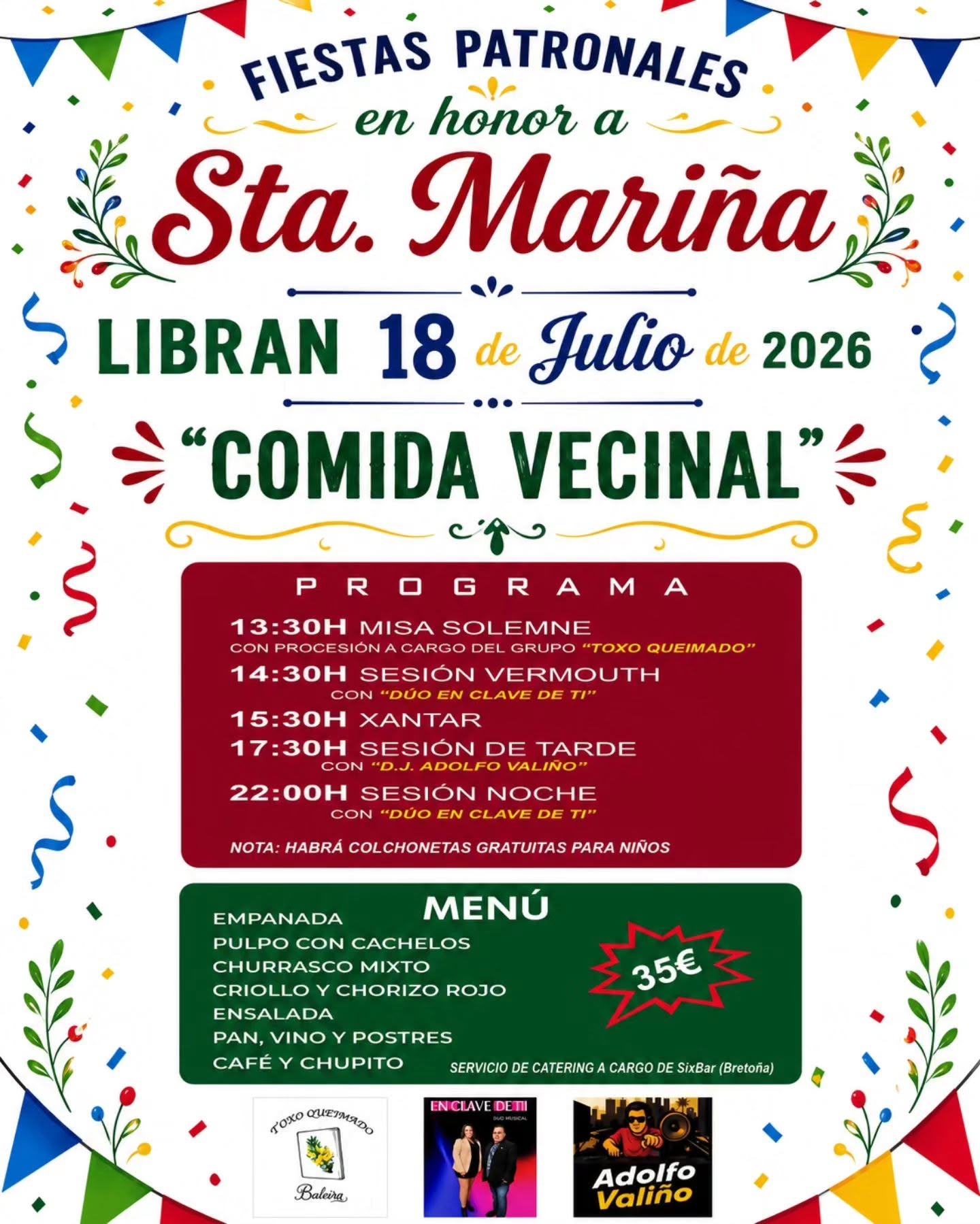 Festas patronales en honor a Sta. Mariña Librán