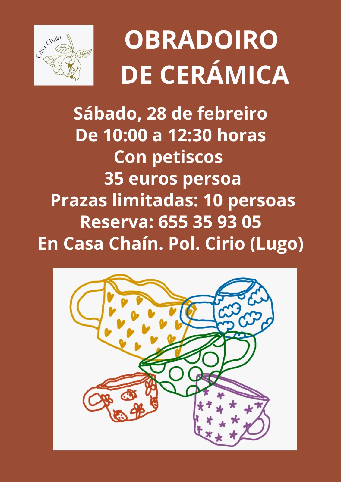 Obradoiro de cerámica en Casa Chaín, Pol